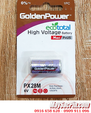 Golden Power PX28G, Pin 6v Alkaline GoldenPower PX28G, 4LR44, 476A chính hãng (Loại Vỉ 1viên)